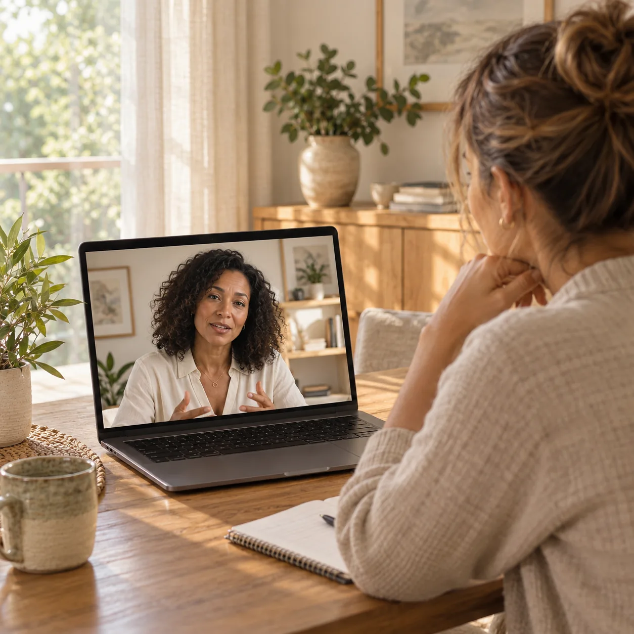 Patient on a video consultation with a NIOVI provider